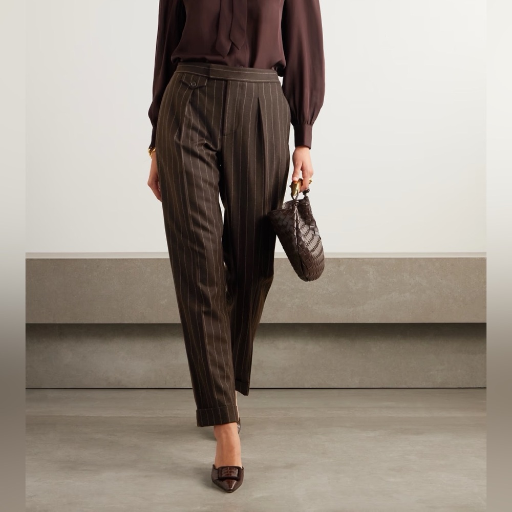 Vintage Lauren Ralph Lauren 100% Wool Pinstripe Trousers